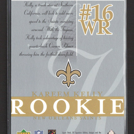 2003 Upper Deck SP Signature Edition Kareem Kelly #115 /750