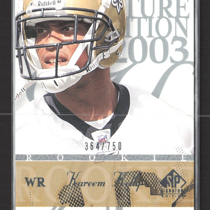 2003 Upper Deck SP Signature Edition Kareem Kelly #115 364/750