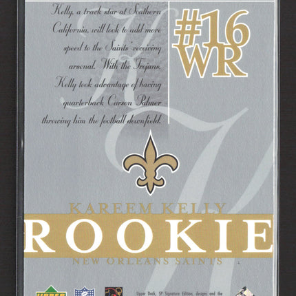 2003 Upper Deck SP Signature Edition Kareem Kelly #115 364/750