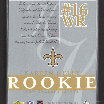 2003 Upper Deck SP Signature Edition Kareem Kelly #115 167/750