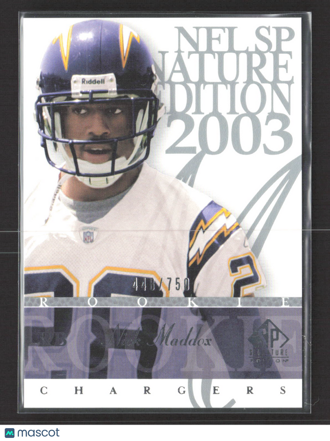 2003 Upper Deck SP Signature Edition Nick Maddox #113 448/750