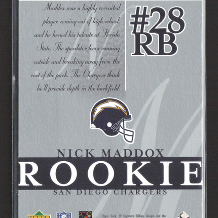 2003 Upper Deck SP Signature Edition Nick Maddox #113 448/750