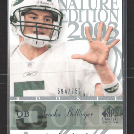 2003 Upper Deck SP Signature Edition Brooks Bollinger #166 594/750