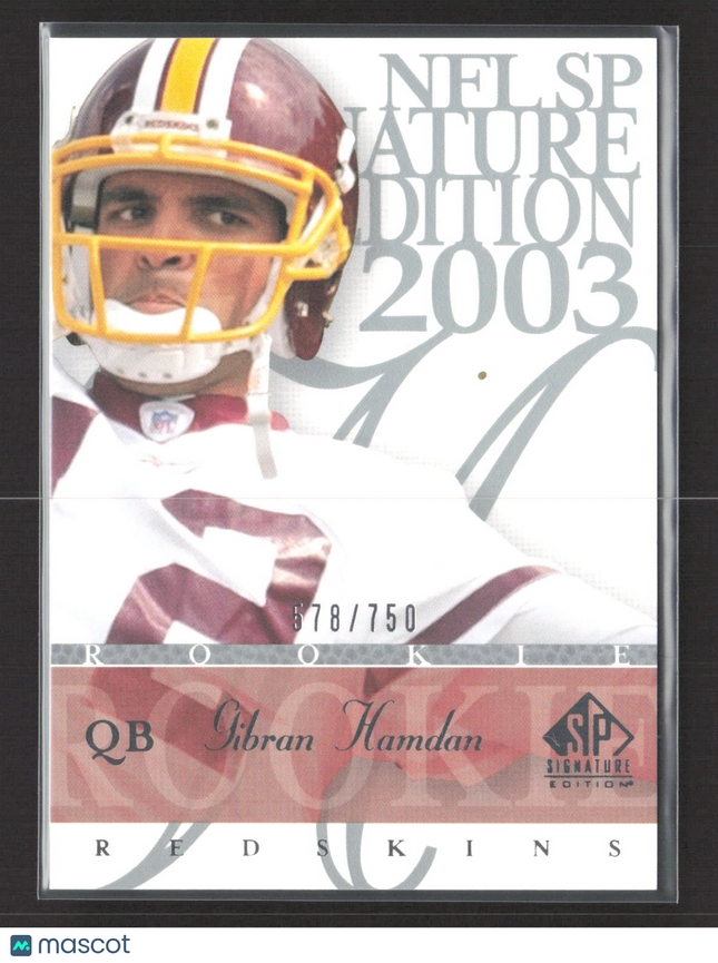 2003 Upper Deck SP Signature Edition Gibran Hamdan #164 578/750