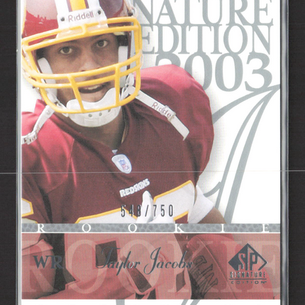 2003 Upper Deck SP Signature Edition Taylor Jacobs #159 548/750