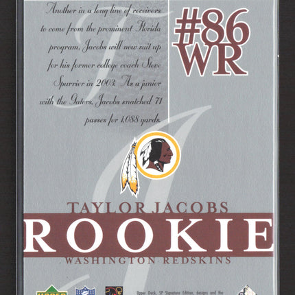 2003 Upper Deck SP Signature Edition Taylor Jacobs #159 548/750