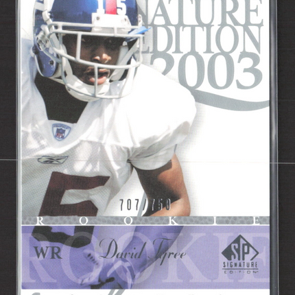 2003 Upper Deck SP Signature Edition David Tyree #155 707/750