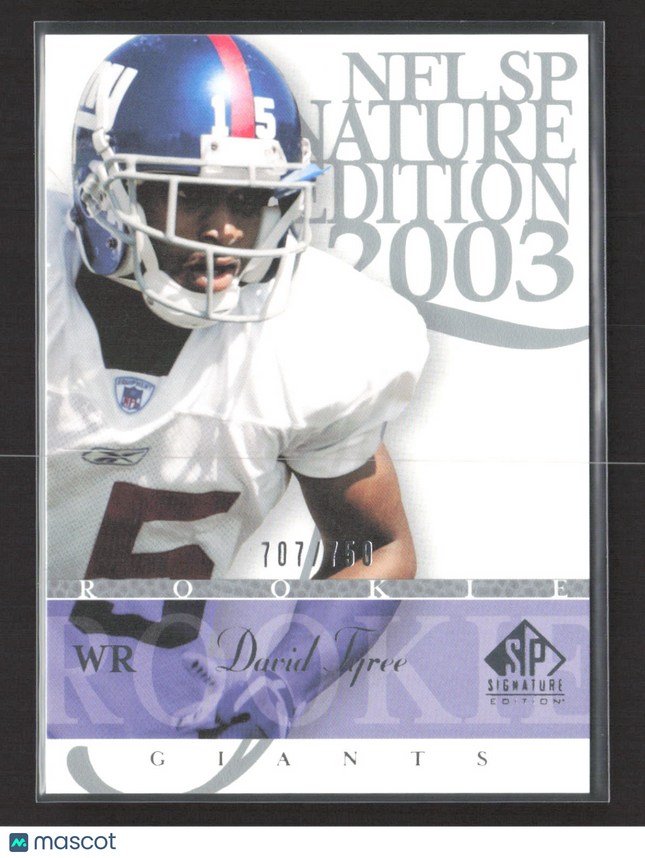 2003 Upper Deck SP Signature Edition David Tyree #155 707/750