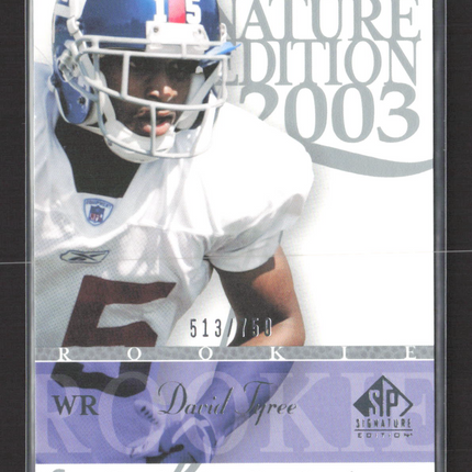 2003 Upper Deck SP Signature Edition David Tyree #155 513/750