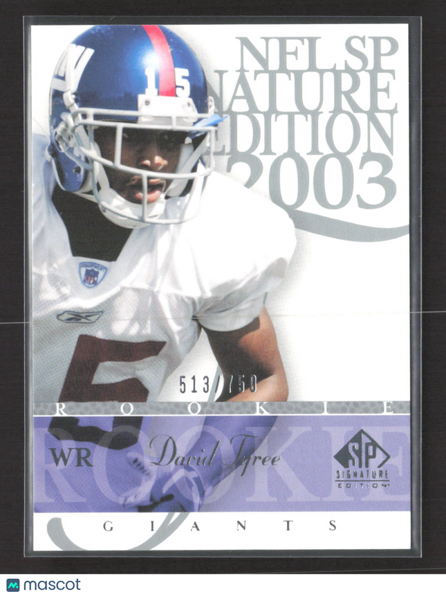 2003 Upper Deck SP Signature Edition David Tyree #155 513/750