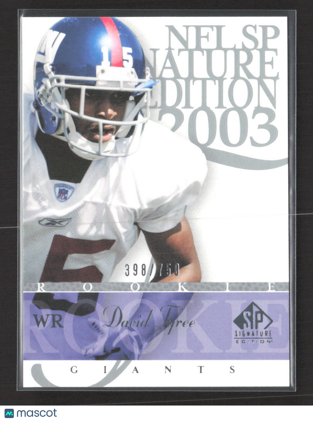2003 Upper Deck SP Signature Edition David Tyree #155 398/750