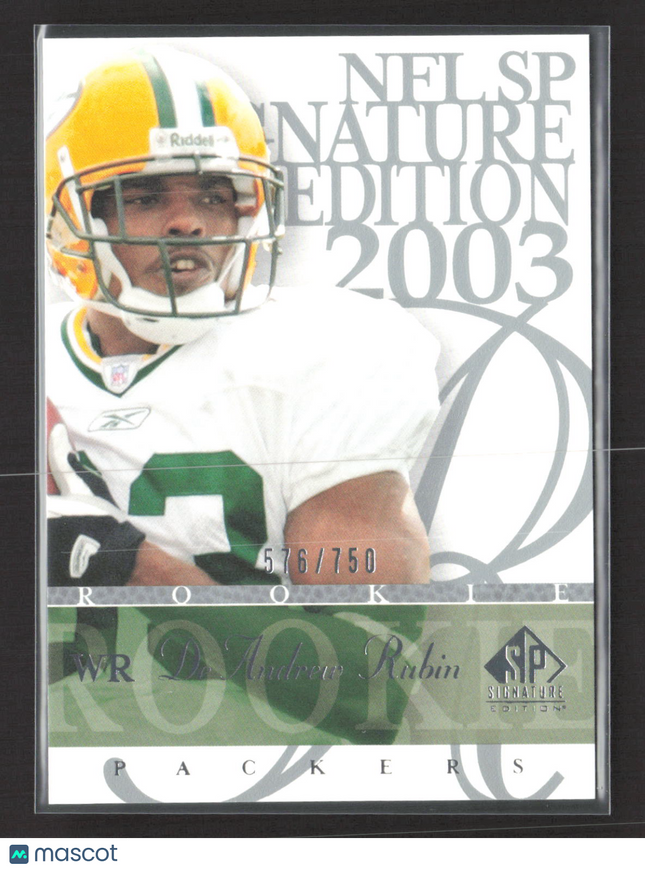 2003 Upper Deck SP Signature Edition DeAndrew Rubin #153 576/750