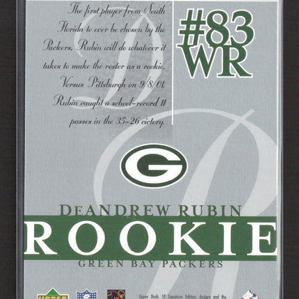 2003 Upper Deck SP Signature Edition DeAndrew Rubin #153 576/750