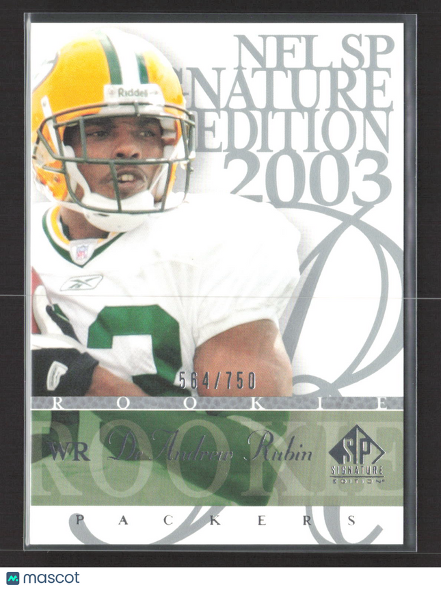 2003 Upper Deck SP Signature Edition DeAndrew Rubin #153 564/750