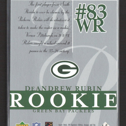 2003 Upper Deck SP Signature Edition DeAndrew Rubin #153 498/750