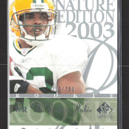 2003 Upper Deck SP Signature Edition DeAndrew Rubin #153 213/750