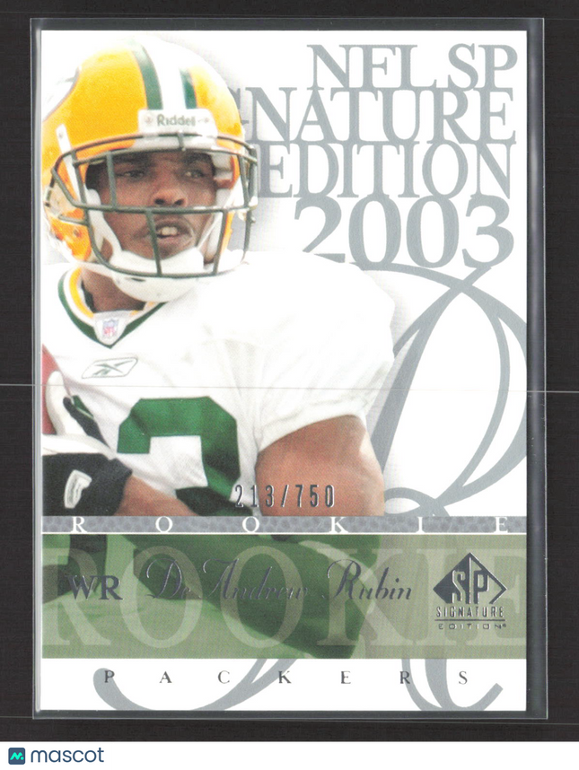 2003 Upper Deck SP Signature Edition DeAndrew Rubin #153 213/750
