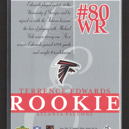 2003 Upper Deck SP Signature Edition Terrence Edwards #151 511/750
