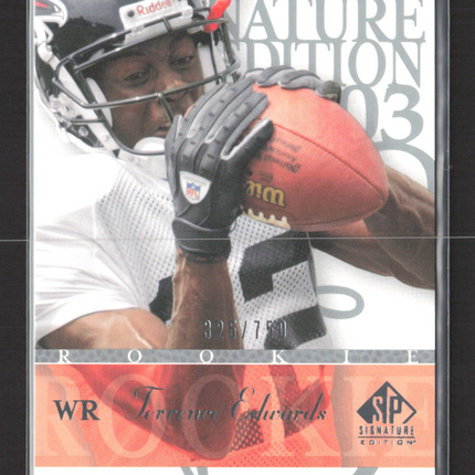 2003 Upper Deck SP Signature Edition Terrence Edwards #151 325/750