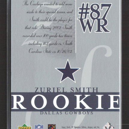 2003 Upper Deck SP Signature Edition Zuriel Smith #150 479/750