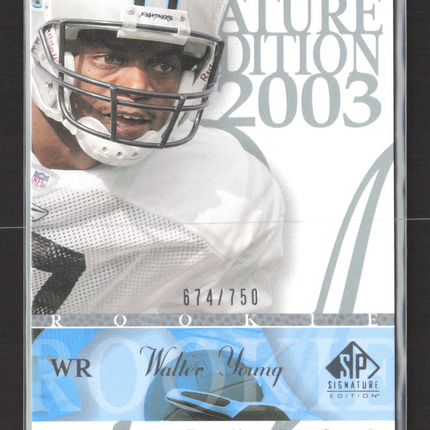 2003 Upper Deck SP Signature Edition Walter Young #146 674/750