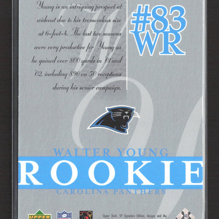 2003 Upper Deck SP Signature Edition Walter Young #146 674/750