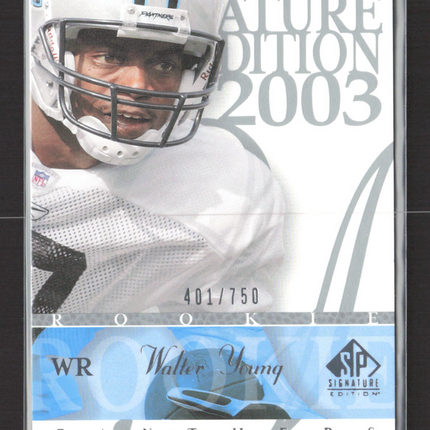 2003 Upper Deck SP Signature Edition Walter Young #146 401/750