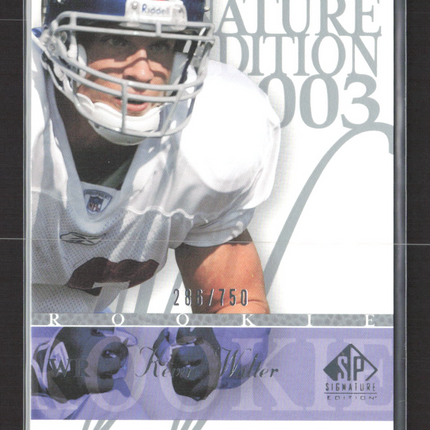 2003 Upper Deck SP Signature Edition Kevin Walter #144 286/750