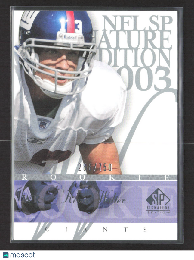2003 Upper Deck SP Signature Edition Kevin Walter #144 286/750