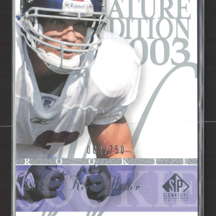 2003 Upper Deck SP Signature Edition Kevin Walter #144 082/750