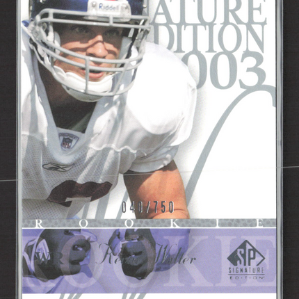 2003 Upper Deck SP Signature Edition Kevin Walter #144 040/750