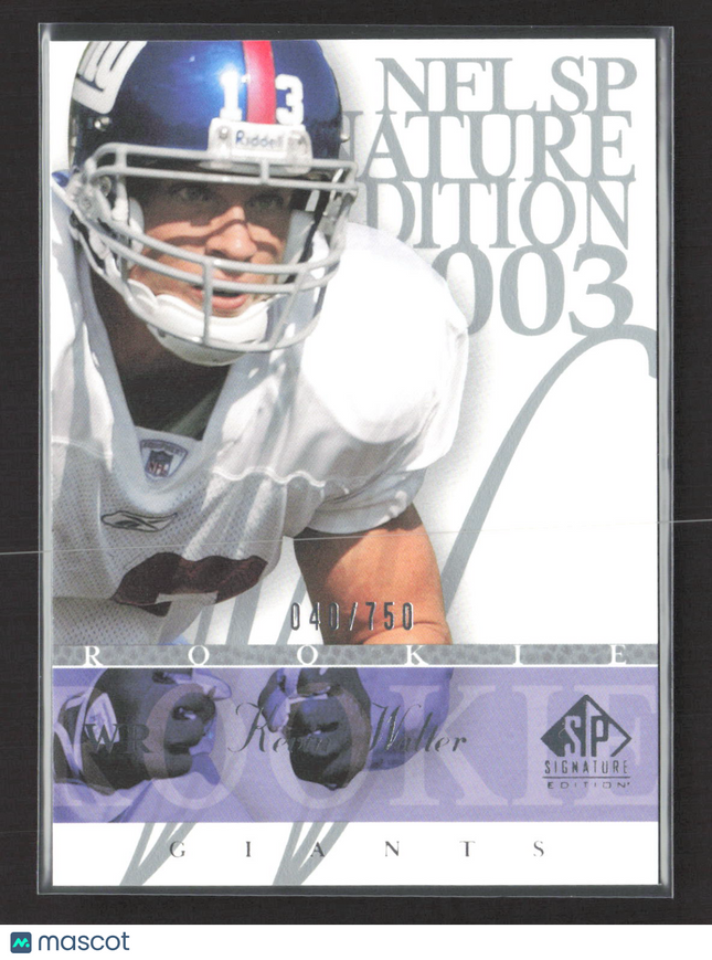 2003 Upper Deck SP Signature Edition Kevin Walter #144 040/750