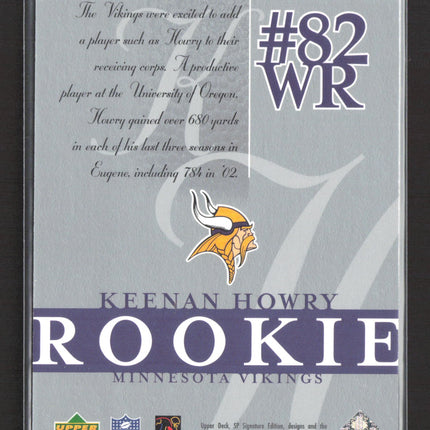 2003 Upper Deck SP Signature Edition Keenan Howry #143 /750