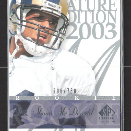 2003 Upper Deck SP Signature Edition Shaun McDonald #133 706/750
