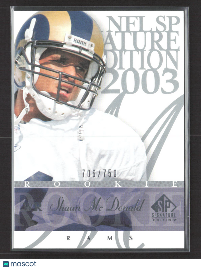 2003 Upper Deck SP Signature Edition Shaun McDonald #133 706/750