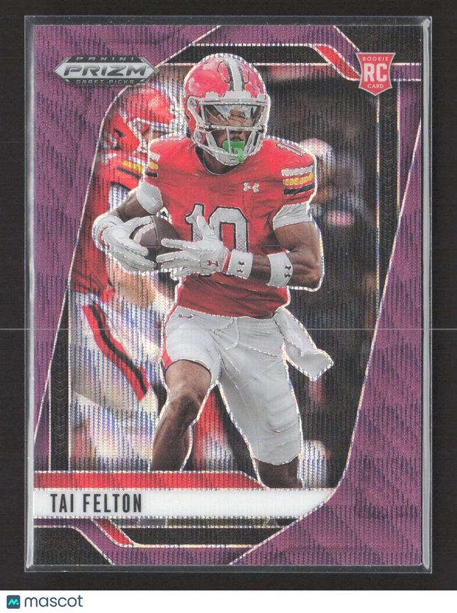 2025 Panini Prizm Draft Picks Tai Felton #36 Purple RC