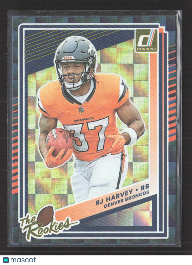 2025 Panini Donruss Football The Rookies RJ Harvey #32 Checkerboard