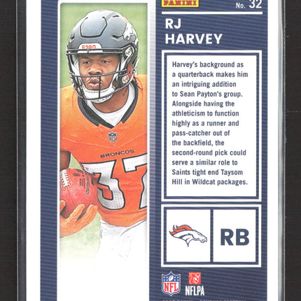 2025 Panini Donruss Football The Rookies RJ Harvey #32 Checkerboard
