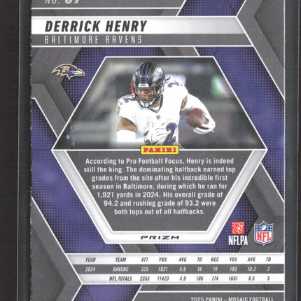 2025 Panini Mosaic Football Derrick Henry #67 Green