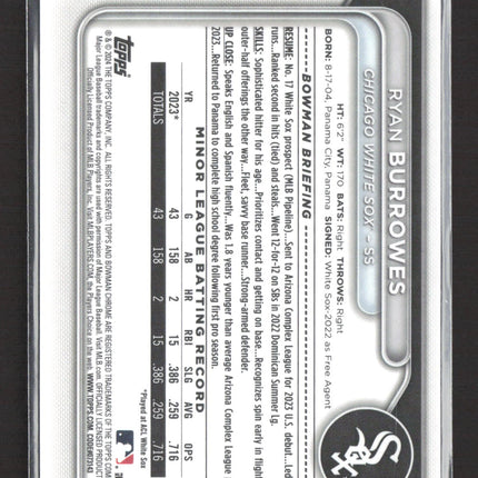 2024 Topps Bowman Chrome Ryan Burrowes #BCP-179