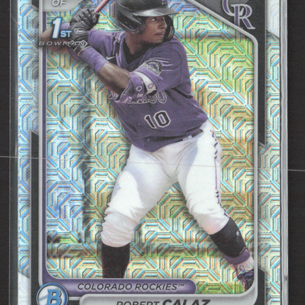 2024 Bowman Chrome Robert Calaz #BCP-131 Mega Box Mojo Refractor 1st Bowman