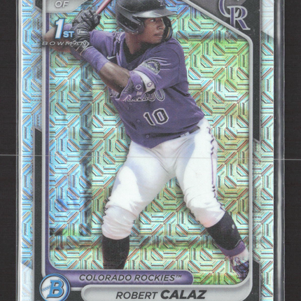 2024 Bowman Chrome Robert Calaz #BCP-131 Mega Box Mojo Refractor 1st Bowman