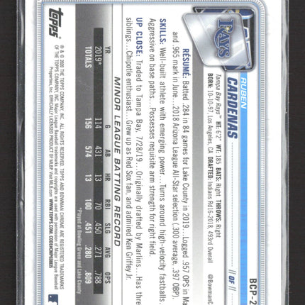 2020 Bowman Chrome Ruben Cardenas #BCP-23 Mojo Refractor 1st Bowman