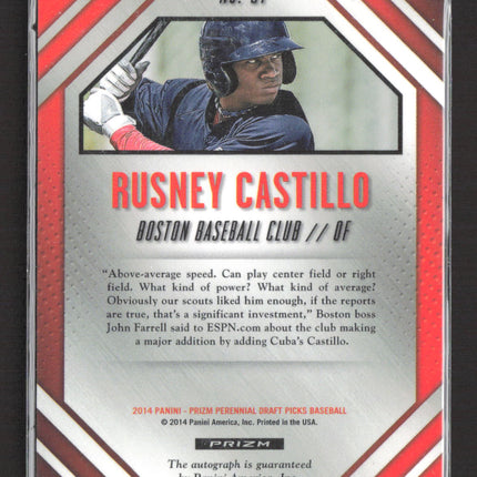 2014 Panini Prizm Perennial Draft Picks Rusney Castillo #91 auto