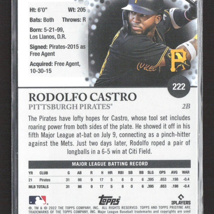 2022 Topps Pristine Rodolfo Castro #222 Refractor RC