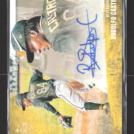 2022 Panini Diamond Kings DK Signatures Rodolfo Castro #DKS-RC Yellow 43/50 auto