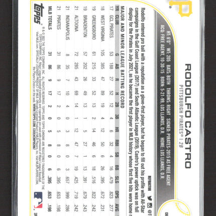 2022 Topps Chrome Rodolfo Castro #7 RC refractor