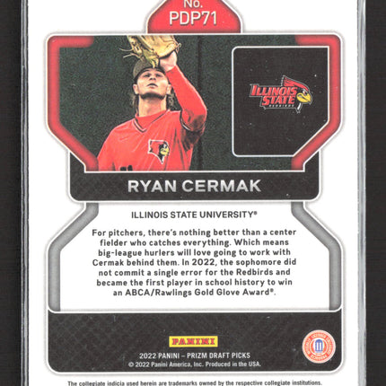 2022 Panini Prizm Draft Picks Ryan Cermak #PDP71