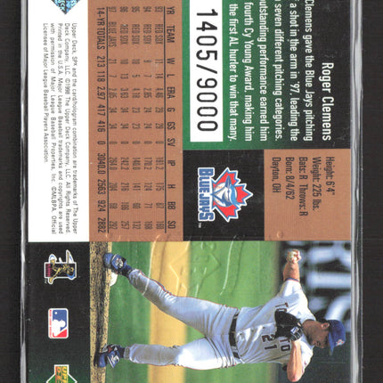 1998 Upper Deck SPx Finite Roger Clemens #140 1405/9000