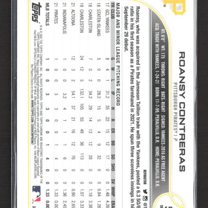 2022 Topps Chrome Roansy Contreras #53 Refractor RC